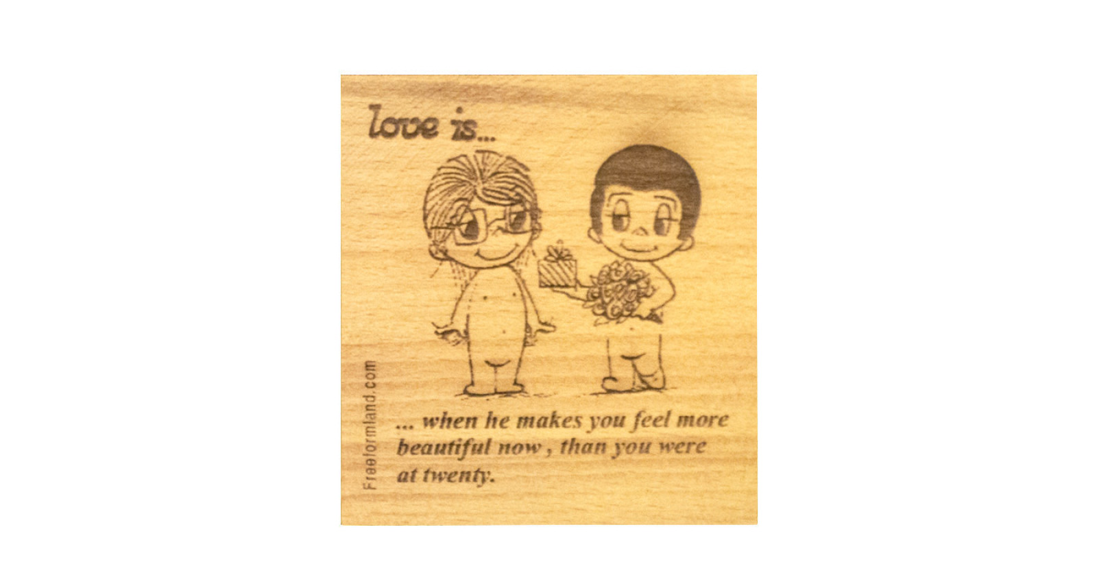 طرح 21--- love is چوب نبشته